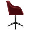 vidaXL B&uuml;rostuhl Drehbar Weinrot Stoff