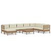 vidaXL 9-tlg. Garten-Lounge-Set mit Kissen Honigbraun Kiefernholz