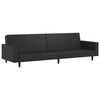 vidaXL Schlafsofa 2-Sitzer Schwarz Kunstleder