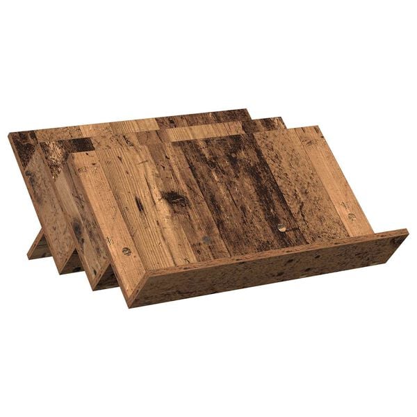 vidaXL Magazinregal mit Regal Altholz 65 x 53 x 28,5 cm Holzwerkstoff