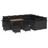 vidaXL Garten-Sofa-Set 13 stk. 12-Sitzanzahl Schwarz