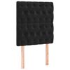 vidaXL Kopfteil Schwarz 80x7x118/128 cm Samt