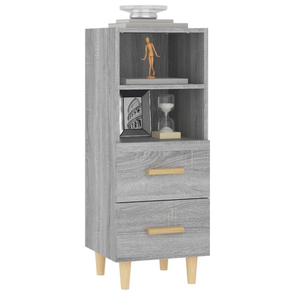 vidaXL Sideboard Grau Sonoma 34,5x34x90 cm Holzwerkstoff