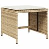 vidaXL 9-tlg. Garten-Essgruppe mit Kissen Beige Poly Rattan