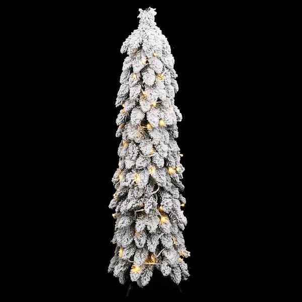 vidaXL K&uuml;nstlicher Weihnachtsbaum Beleuchtung & Schnee 80 LEDs 150 cm