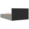 vidaXL Stauraumbett Hydraulisch Hellgrau Stoff 140&times;200 cm