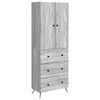 vidaXL Schrankset 2 pcs Grau Sonoma 66 x 34,5 x 90 cm Holzwerkstoff