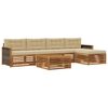 vidaXL Outdoor-Sofagarnitur 6 stk. Natur und Beige