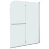 vidaXL Faltbare Duschkabine 2 Paneele ESG 120 x 140 cm