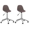 vidaXL Esszimmerstühle 2 Stk. Drehbar Taupe Stoff