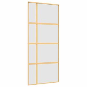vidaXL Schiebetür Golden 90x205 cm Matt ESG-Glas und Aluminium