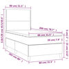 vidaXL Boxspringbett mit Matratze & LED Cappuccino-Braun 80x200cm