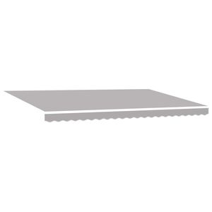 vidaXL Ausziehbare Markise Hellgrau 500 x 350 cm Stoff und Aluminium