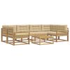 vidaXL Outdoor-Sofagarnitur 5 stk. Wei&szlig; und Beige