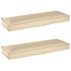 vidaXL Pallet Kissen Set 2 pcs Beige 120 x 40 x 8 cm Oxford-Stoff