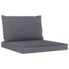 vidaXL Gartensofa 4-Sitzer mit Kissen in Anthrazit