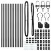 vidaXL Zaunpfosten 13 pcs Grau Stahl