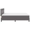 vidaXL Boxspringbett mit Matratze Grau 160 x 200 cm Kunstleder
