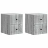 vidaXL Wandmontierter Nachttisch 2 Stk. Sonoma-Grau 33 x 34,5 x 40 cm