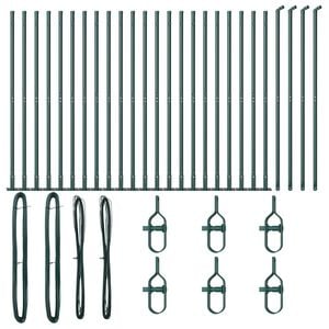 vidaXL Zaunpfosten Sonstiges 26 pcs Grau 3,2 x 3,2 x 68,5 cm Stahl