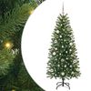 vidaXL K&uuml;nstlicher Weihnachtsbaum mit 150 LEDs Gr&uuml;n 150 cm PE und PVC