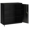 vidaXL Aktenschrank Schwarz 90x40x130 cm Stahl