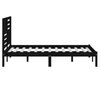 vidaXL Massivholzbett Schwarz Kiefer 140x190 cm