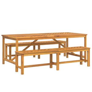 vidaXL Garten Essgruppe 3 pcs Braun Massivholz Akazie