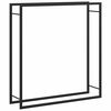 vidaXL Brennholzregal Mattschwarz 110x28x116 cm Stahl