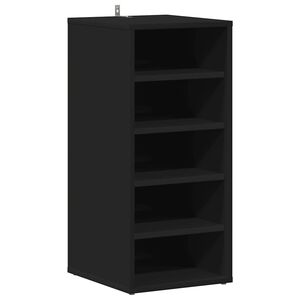 vidaXL Schuhschrank Schwarz 31,5x35x70 cm Holzwerkstoff