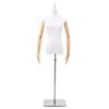 vidaXL Verstellbare Mannequin 165-213 cm mit Fu&szlig; Weiblich PP Wei&szlig;