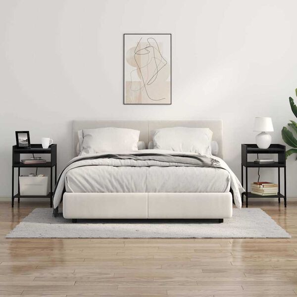 vidaXL Nachttisch Schwarz Eichen-Optik 40 x 40 x 61 cm Holzwerkstoff