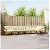 vidaXL Outdoor-Sofagarnitur mit Kissen 6 pcs Natur und Creme