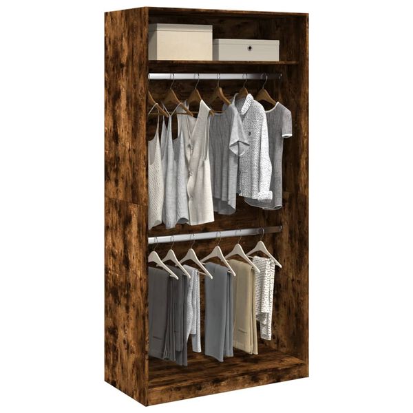 vidaXL Kleiderschrank R&auml;uchereiche 100x50x200 cm Holzwerkstoff