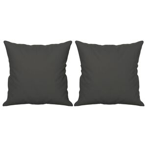 vidaXL Zierkissen 2 Stk. Dunkelgrau 40x40 cm Mikrofasergewebe