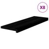 vidaXL Treppenstufen 8 Stk. Braun-Schwarz 80x30x2 cm Massivholz Eiche