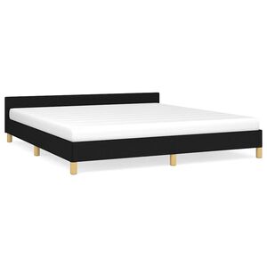 vidaXL Bettgestell ohne Matratze Schwarz 180x200 cm Stoff
