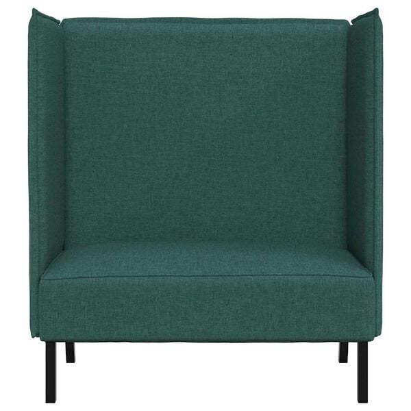 vidaXL Hoher R&uuml;cken Sofa 101cm Dunkelgr&uuml;n Stoff