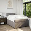 vidaXL Boxspringbett mit Matratze Taupe 120x190 cm Stoff