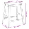 vidaXL Barstühle 2 Stk. Weiß Massivholz Gummibaum