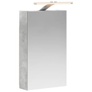 vidaXL Badezimmerspiegelschrank mit Regal Beton Grau 30 x 10,5 x 50 cm