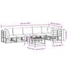 vidaXL Gartensofa-set mit Kissen 7 pcs Schwarz Aluminium