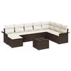 vidaXL Gartensofa-set 9 Stk. Braun Poly-Rattan