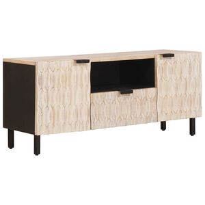 vidaXL TV-Schr&auml;nk mit T&uuml;r Wei&szlig;e gewaschene Oberfl&auml;che 105 x 33 x 46 cm