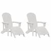 vidaXL Gartenstuhl 2 pcs Wei&szlig; 83 x 74 x 92 cm Polyethylen