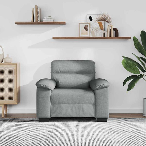 vidaXL Sessel Hellgrau 60 cm Stoff