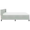 vidaXL Boxspringbett mit Matratze Hellgrau 200 x 200 cm Samt