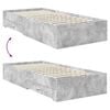 vidaXL Bettrahmen mit Kopfteil Beton Grau 90 x 190 cm Holzwerkstoff