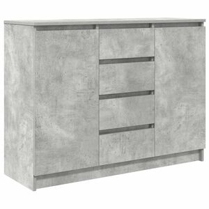 vidaXL Sideboard mit Schubladen Betongrau 100,5x35x76 cm Holzwerkstoff