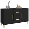 vidaXL Sideboard Schwarz 100x36x60 cm Holzwerkstoff